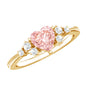 1 CT Lab Grown Pink and White Diamond Heart Engagement Ring IGI Certified