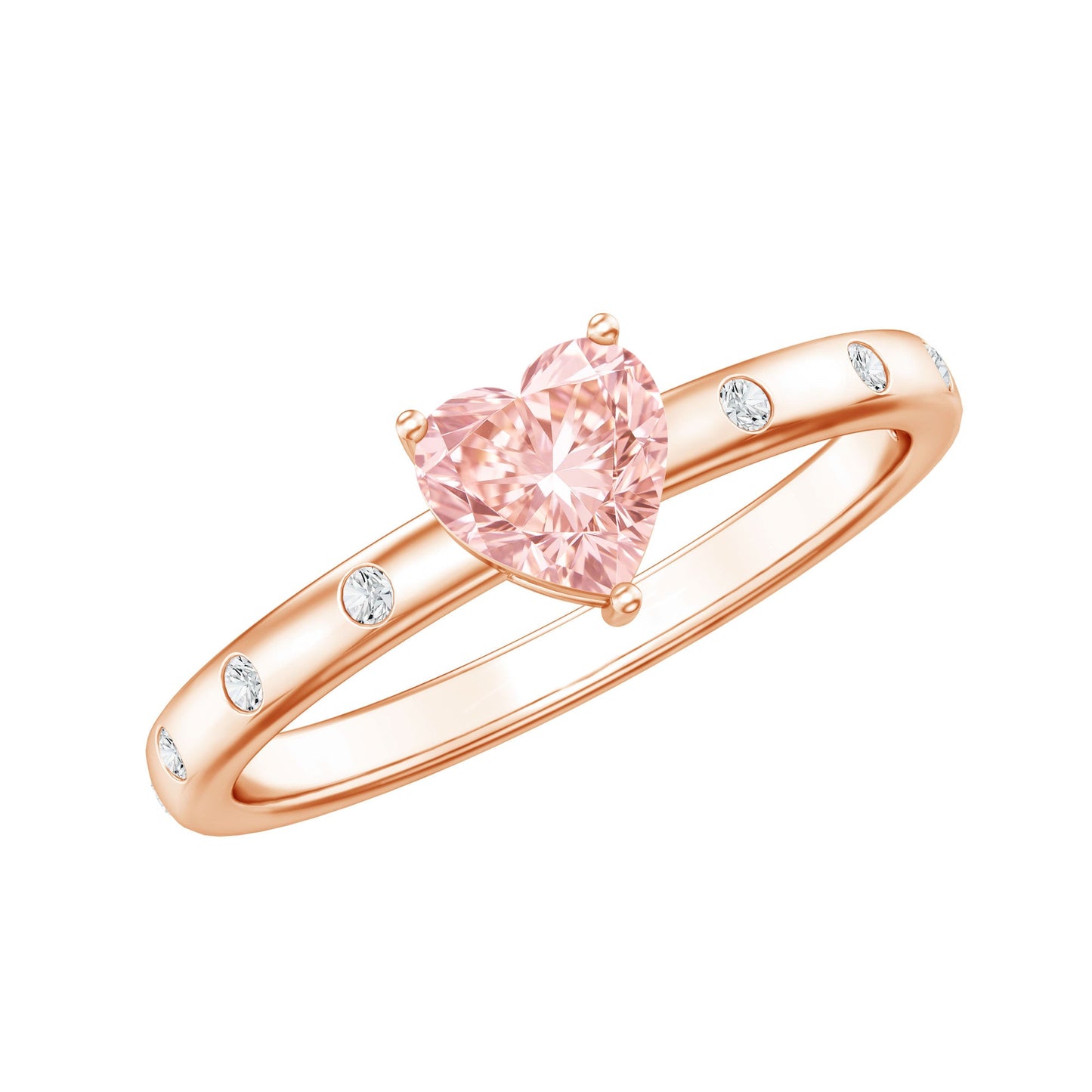 IGI Certified Solitaire Lab Grown Pink Diamond Engagement Ring for Women
