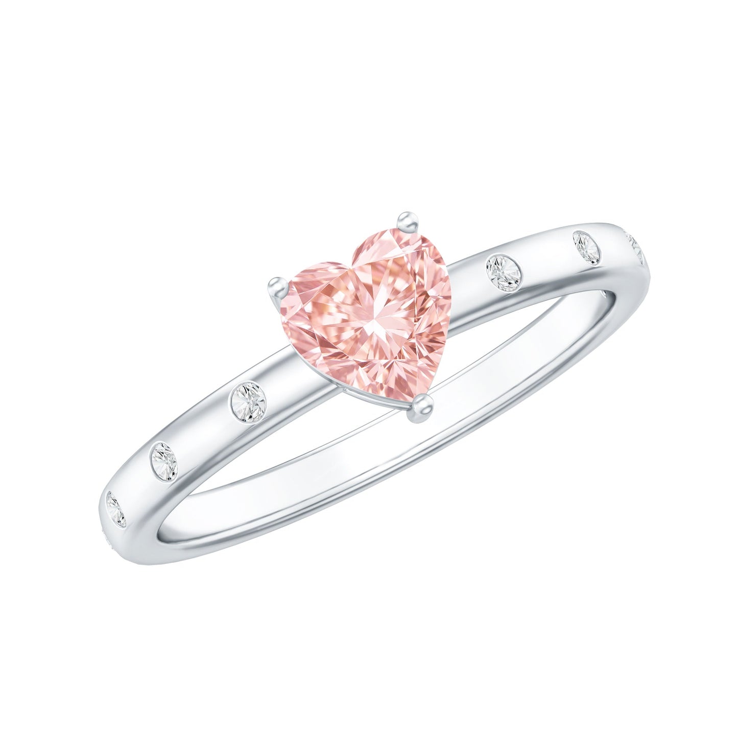 IGI Certified Solitaire Lab Grown Pink Diamond Engagement Ring for Women