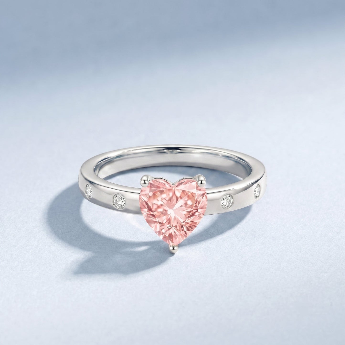 IGI Certified Solitaire Lab Grown Pink Diamond Engagement Ring for Women