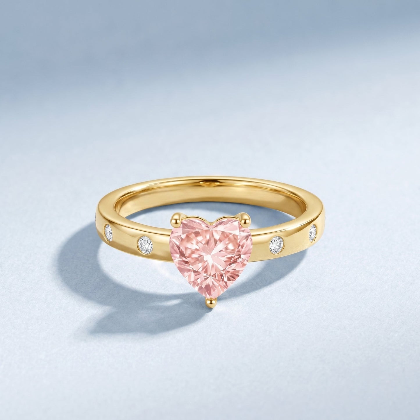 IGI Certified Solitaire Lab Grown Pink Diamond Engagement Ring for Women
