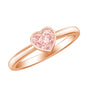 Bezel Set Lab Grown Pink Diamond Solitaire Promise Ring with IGI Certificate