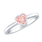 Bezel Set Lab Grown Pink Diamond Solitaire Promise Ring with IGI Certificate