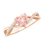 IGI Certified 1 CT Heart Shaped Lab Grown Pink Diamond Infinity Engagement Ring