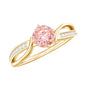 1 CT Lab Grown Pink Diamond Infinity Engagement Ring with IGI Certificate