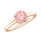 IGI Certified 1 CT Lab Grown Pink Diamond Solitaire Engagement Ring in Lotus Basket Setting