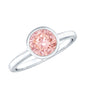 1 CT Lab Grown Pink Diamond Bezel Set Engagement Ring with IGI Certificate