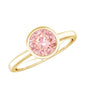 1 CT Lab Grown Pink Diamond Bezel Set Engagement Ring with IGI Certificate
