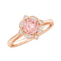 Vintage Inspired Lab Grown Pink Diamond Engagement Ring with IGI Certificate