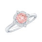 Vintage Inspired Lab Grown Pink Diamond Engagement Ring with IGI Certificate