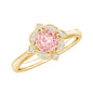 Vintage Inspired Lab Grown Pink Diamond Engagement Ring with IGI Certificate