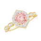 IGI Certified Lab Grown Pink White Diamond Designer Engagement Ring