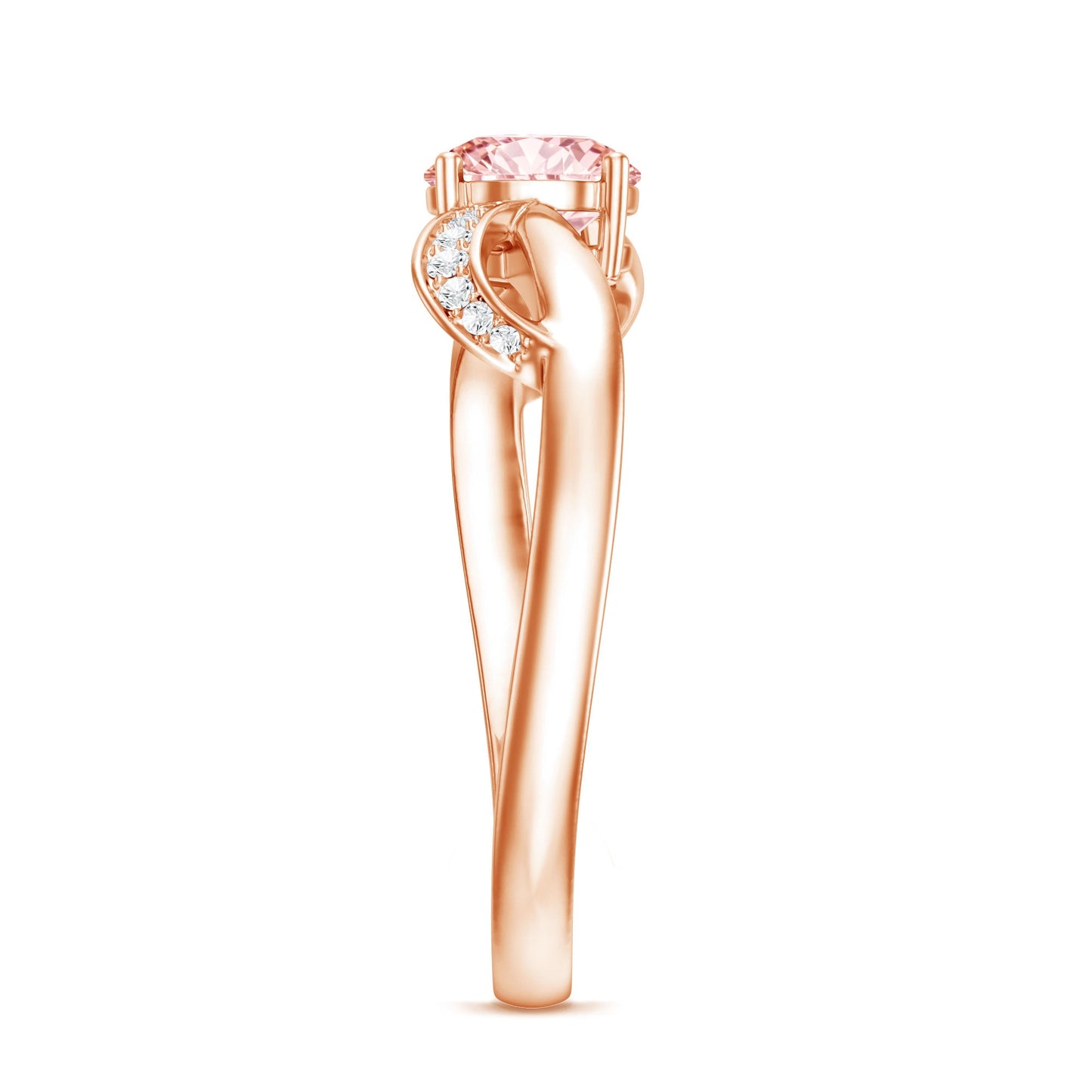 IGI Certified Lab Grown Pink Diamond Classic Engagement Ring