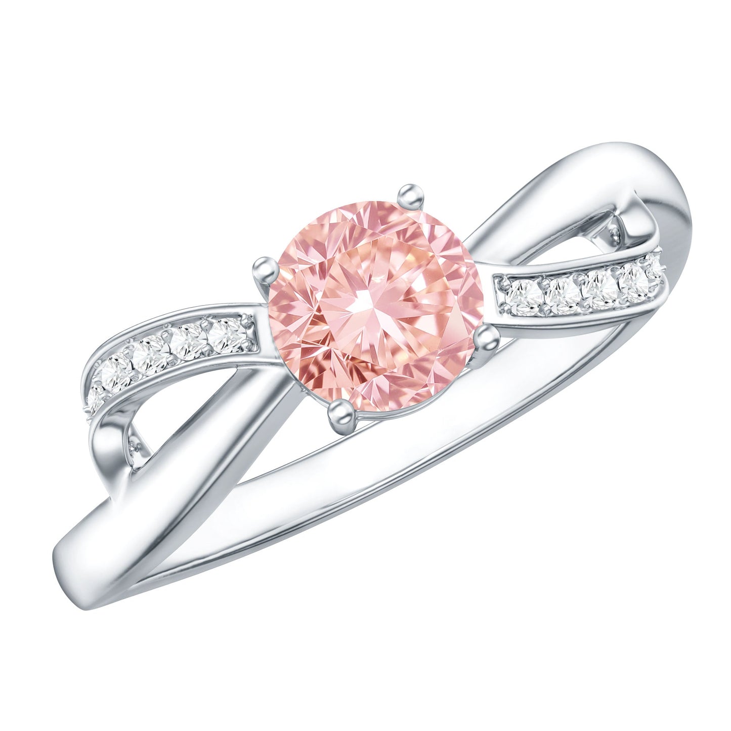 IGI Certified Lab Grown Pink Diamond Classic Engagement Ring