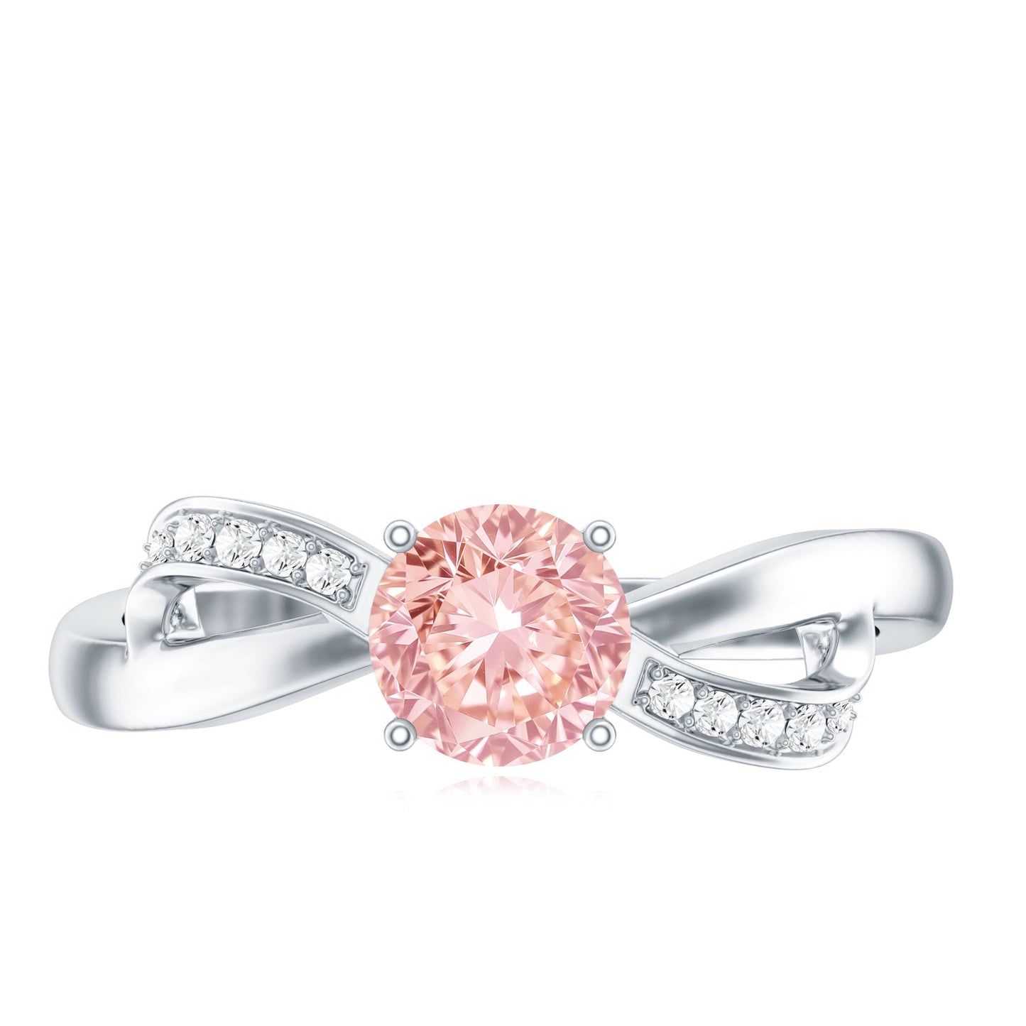IGI Certified Lab Grown Pink Diamond Classic Engagement Ring
