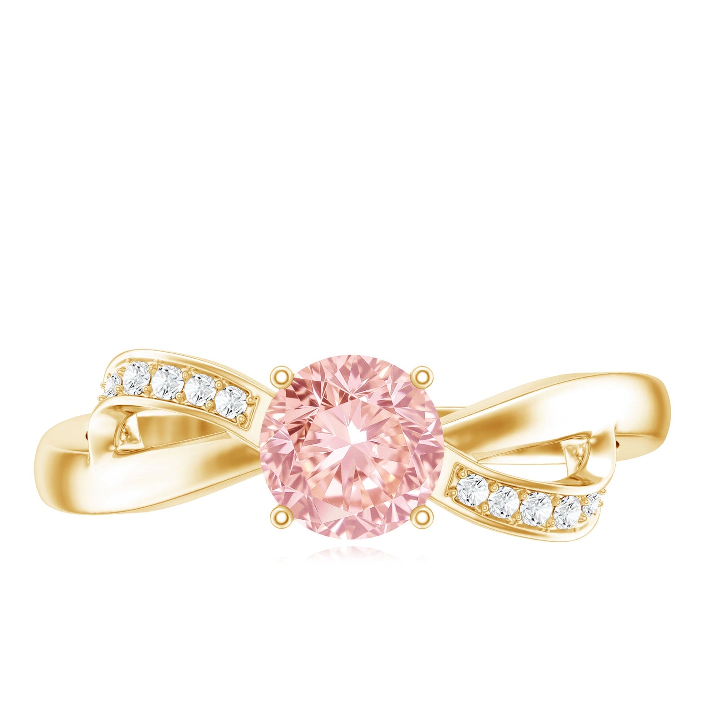 IGI Certified Lab Grown Pink Diamond Classic Engagement Ring