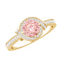 IGI Certified Lab Grown Pink Diamond Halo Engagement Ring for Women