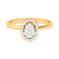 Natural Diamond Cluster Engagement Ring with Halo