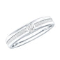 Bezel Set Diamond Unisex Wedding Band