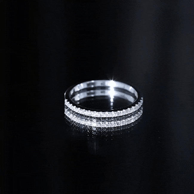 French Pave Diamond Eternity Wedding Ring