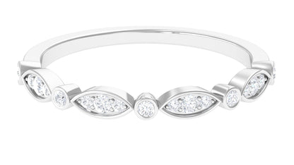 Certified Natural Diamond Half Eternity Ring for Anniversary