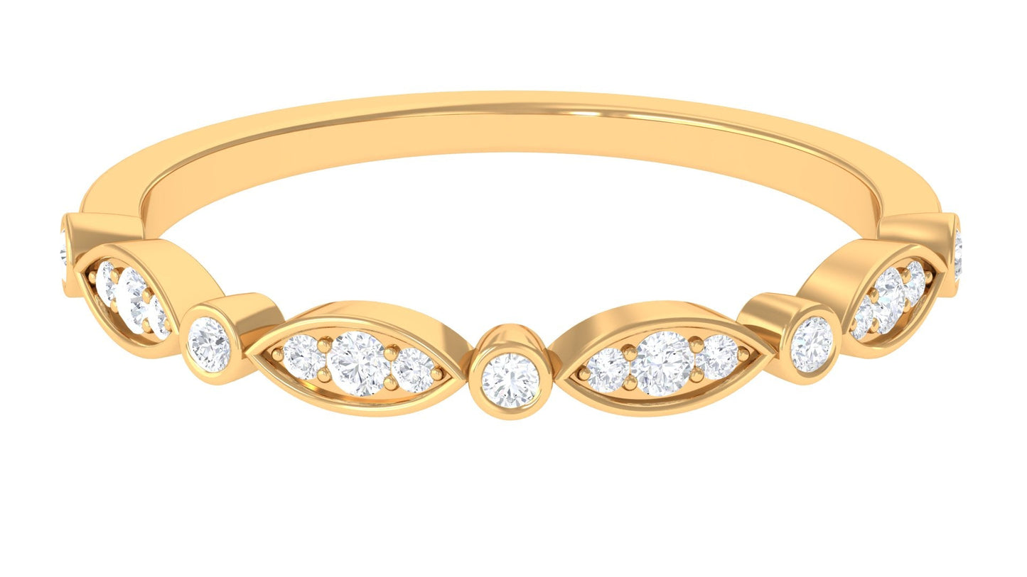 Certified Natural Diamond Half Eternity Ring for Anniversary