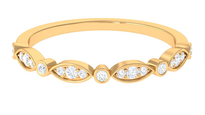 Certified Natural Diamond Half Eternity Ring for Anniversary