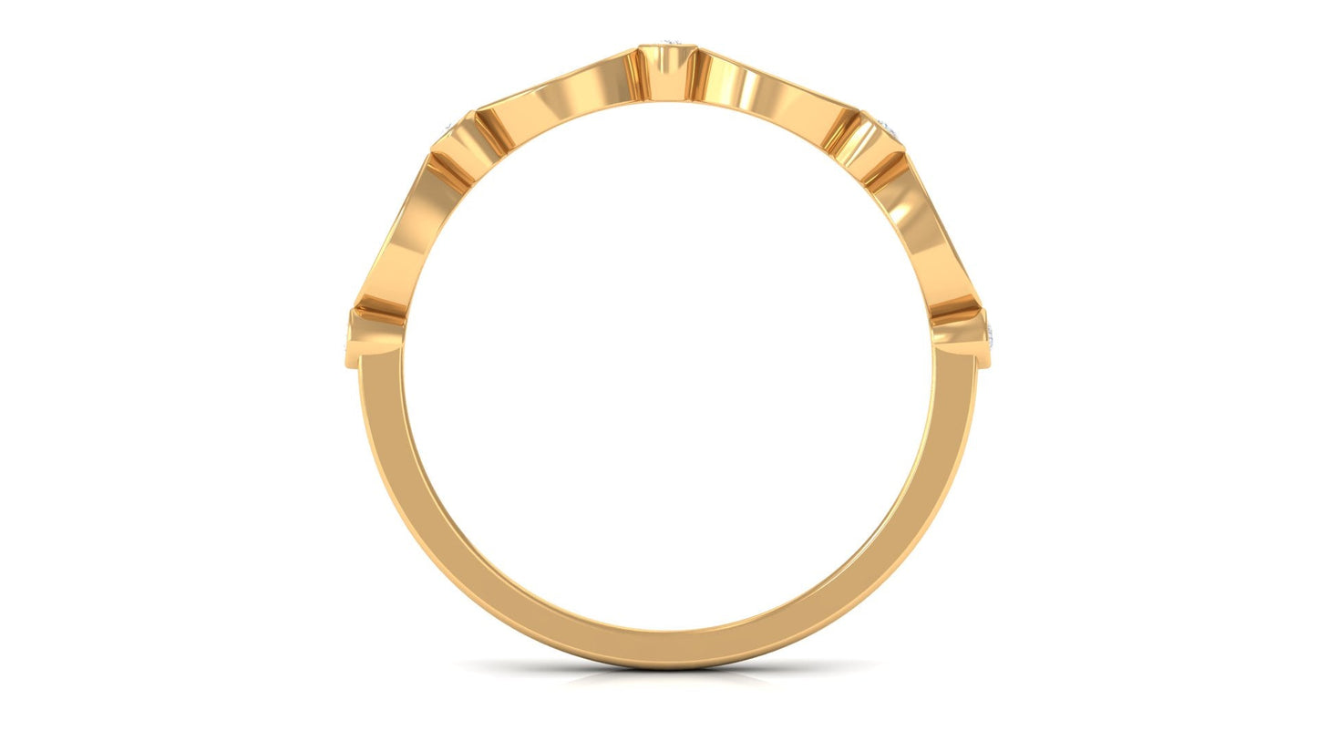 Certified Natural Diamond Half Eternity Ring for Anniversary