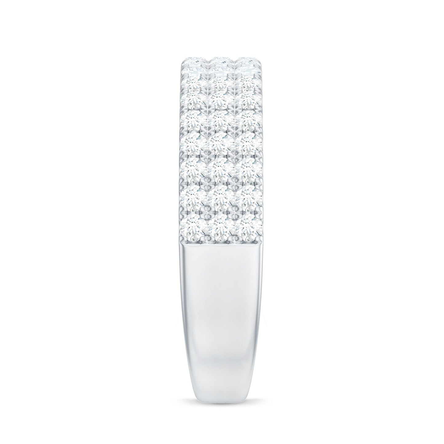 Natural Diamond Wide Half Eternity Band Ring