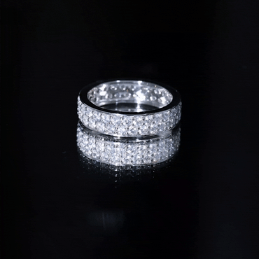 Certified Moissanite Full Eternity Wedding Band For Women