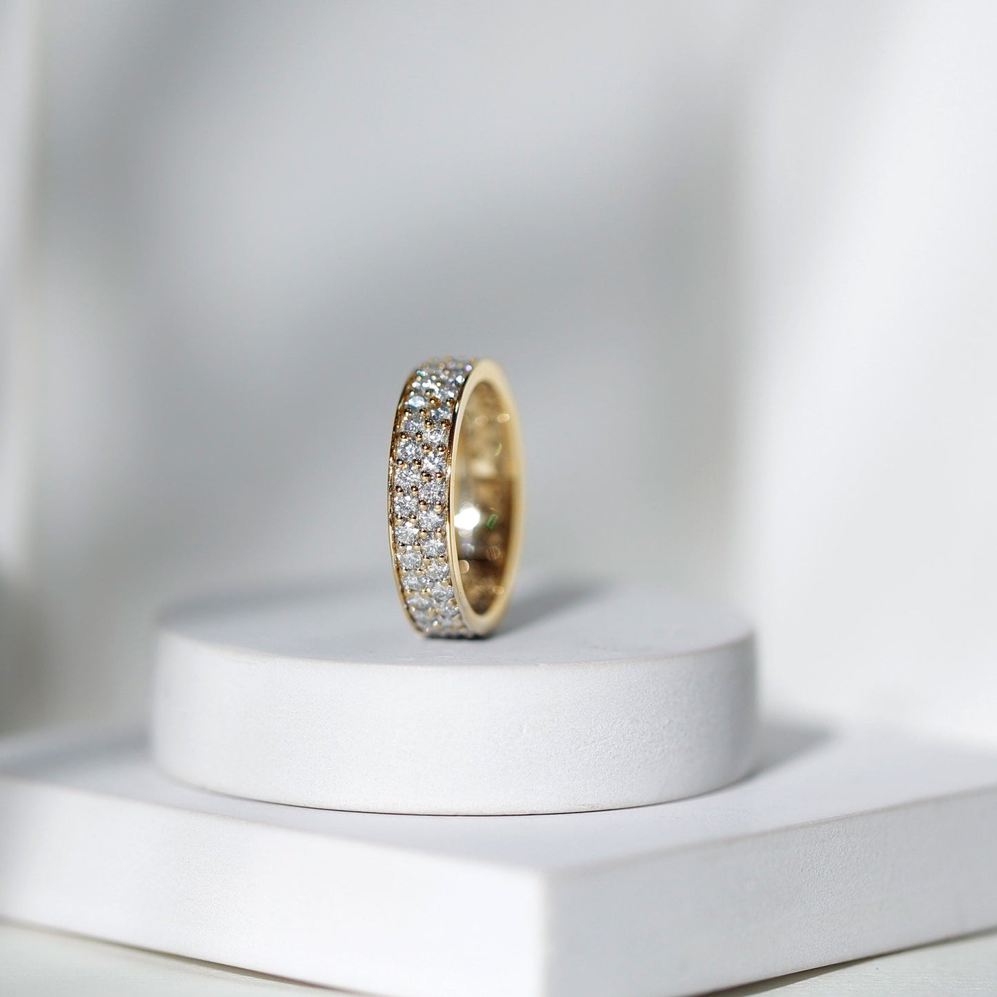 Certified Moissanite Full Eternity Wedding Band For Women