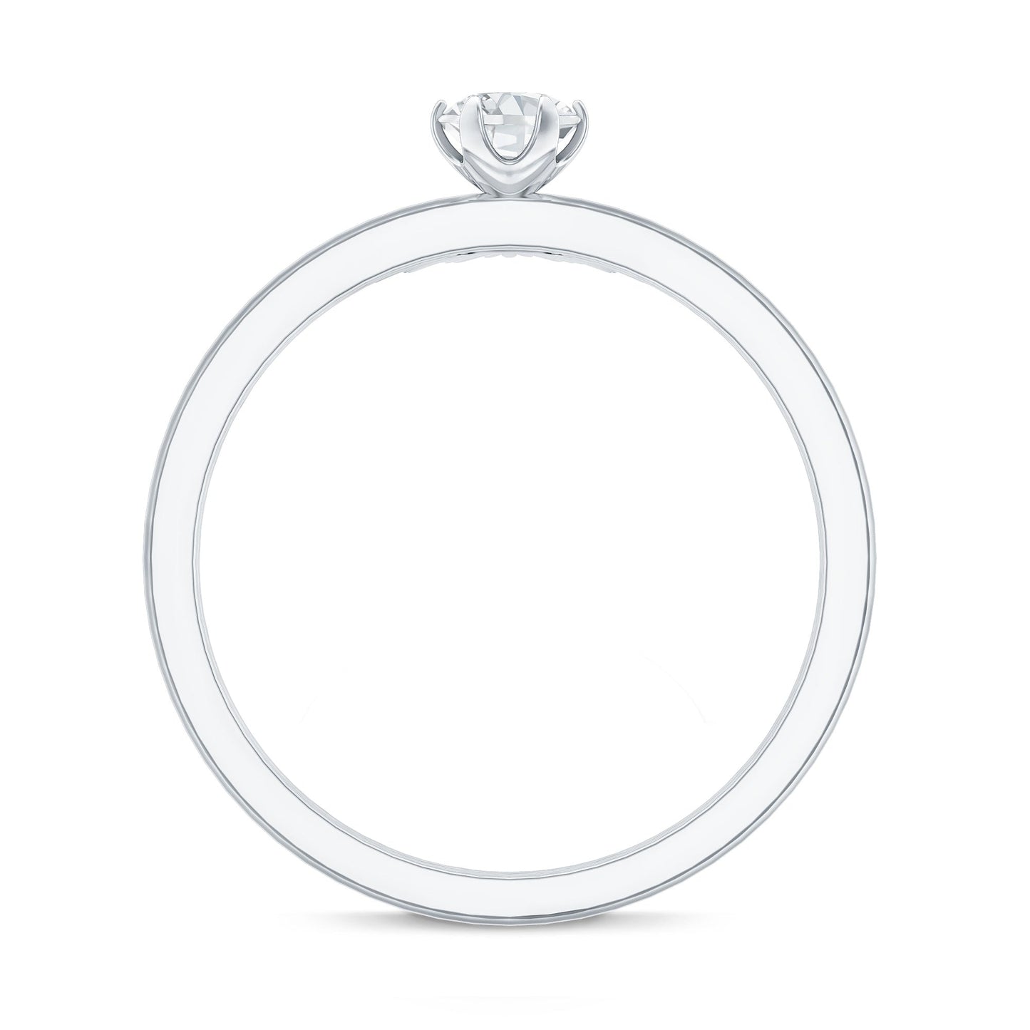 Certified Natural Diamond Promise Ring with Sunburst Enhancer