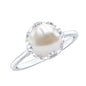 Cultured 7.4 Carat Freshwater Pearl Solitaire Engagement Ring