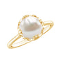 Cultured 7.4 Carat Freshwater Pearl Solitaire Engagement Ring