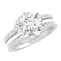 Certified 2 Carat Solitaire Moissanite Engagement Ring with 2 Enhancers