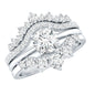 Certified Moissanite Designer Bridal Ring Set