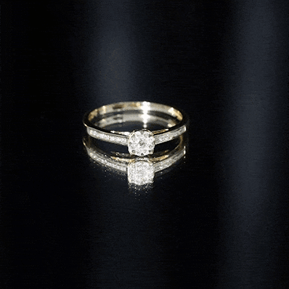 Illusion Set Diamond Engagement Ring