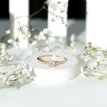 Illusion Set Diamond Engagement Ring