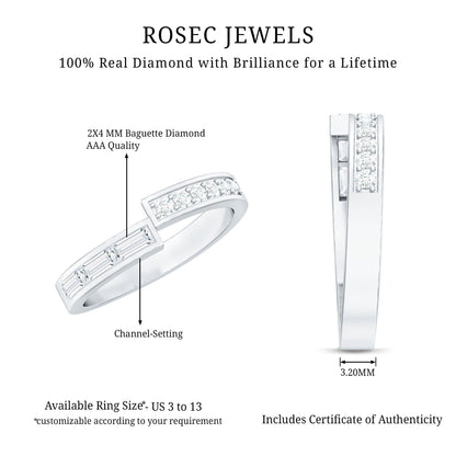 Natural Diamond Anniversary Band Ring with Certificate