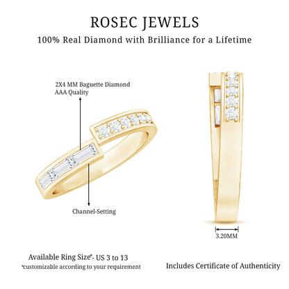 Natural Diamond Anniversary Band Ring with Certificate
