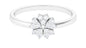 Natural Diamond Flower Promise Ring