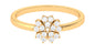 Natural Diamond Flower Promise Ring