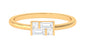 Certified Natural Diamond Promise Ring in East West Style