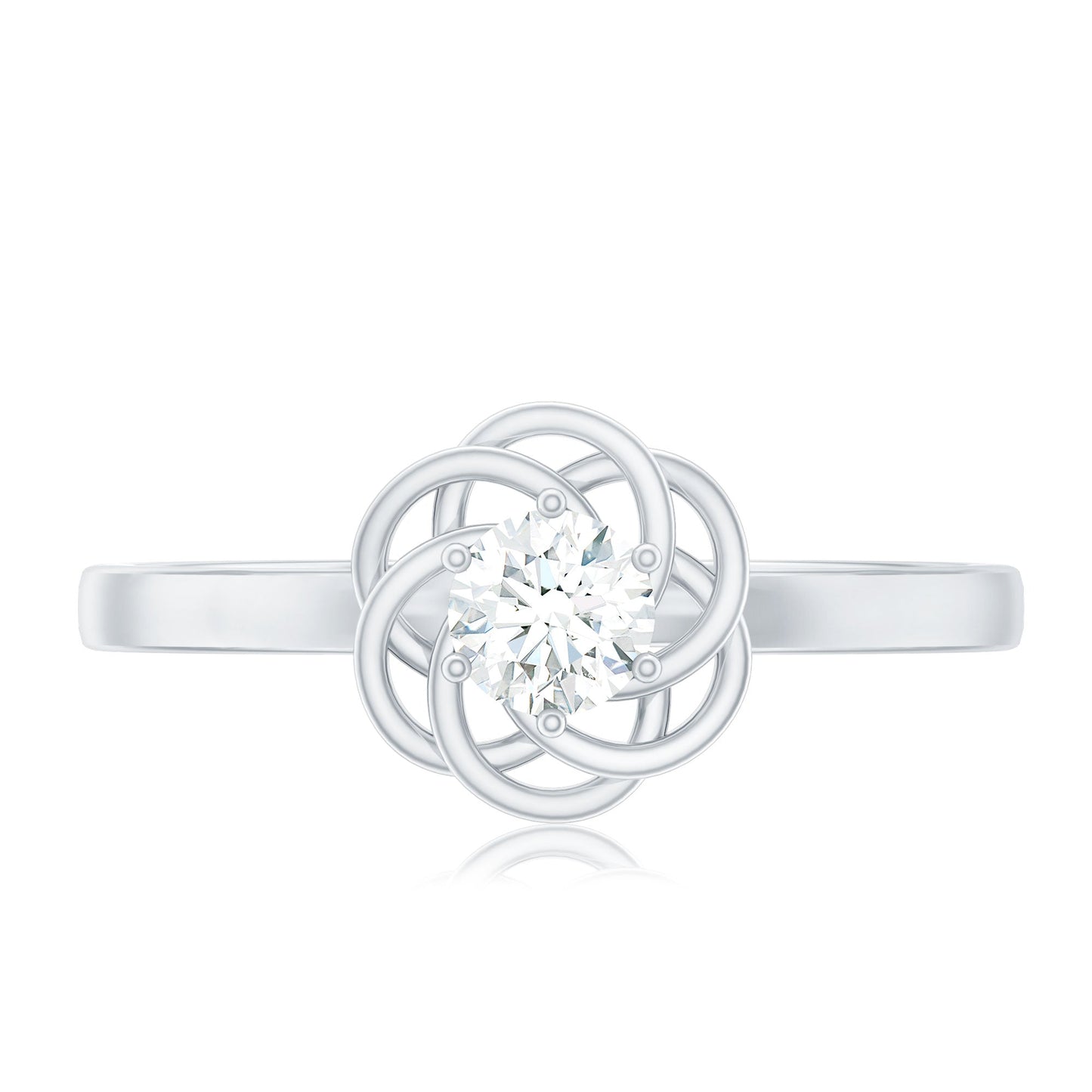 Nature Inspired Diamond Cute Promise Ring with Certificate