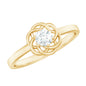 Nature Inspired Diamond Cute Promise Ring with Certificate