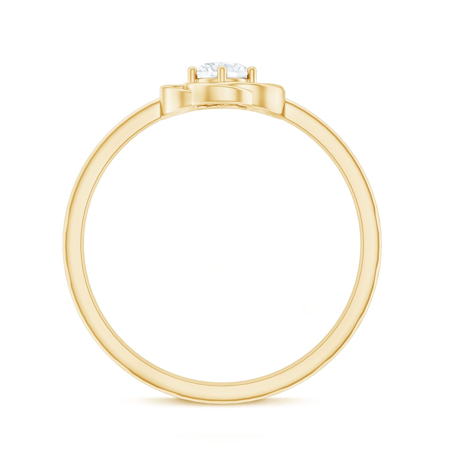 Nature Inspired Diamond Cute Promise Ring with Certificate