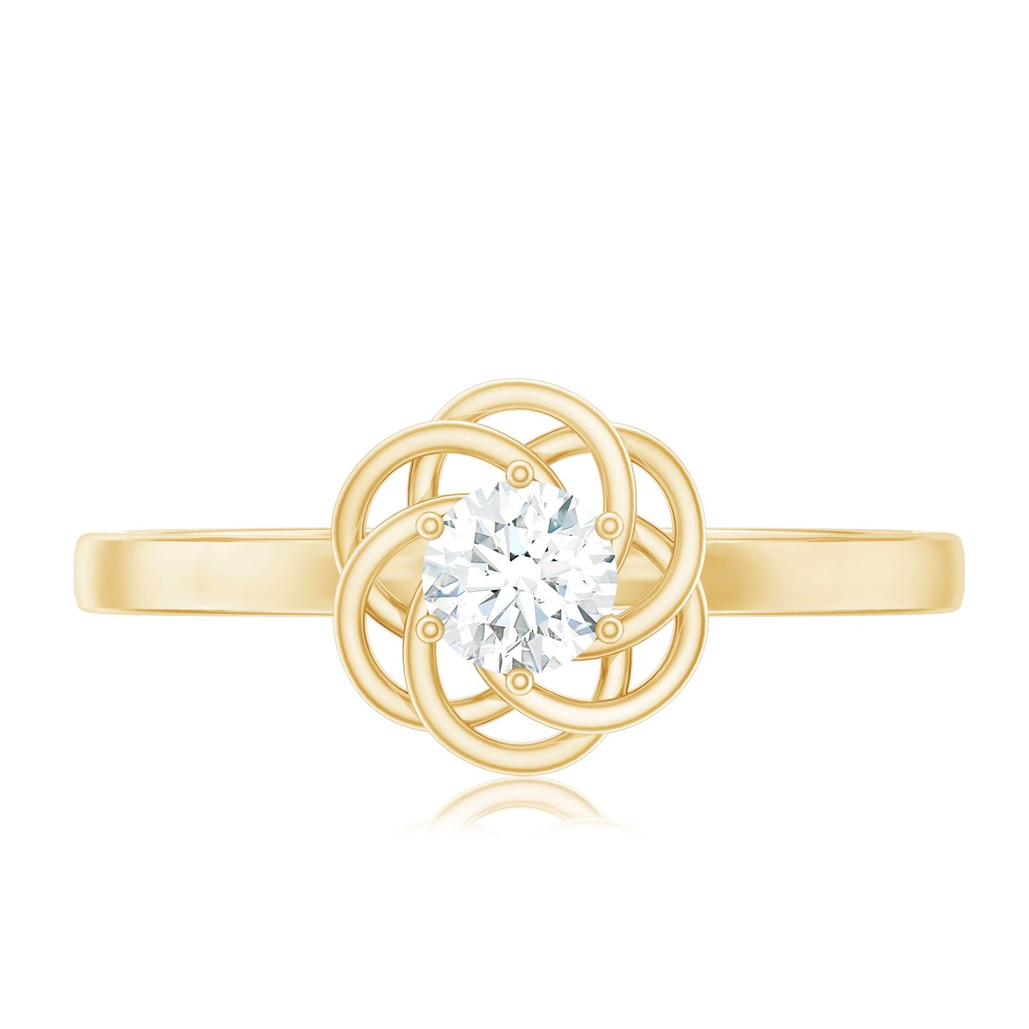 Nature Inspired Diamond Cute Promise Ring with Certificate