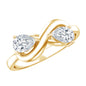 Lab Grown Diamond Toi Et Moi Promise Ring with Infinity Knot
