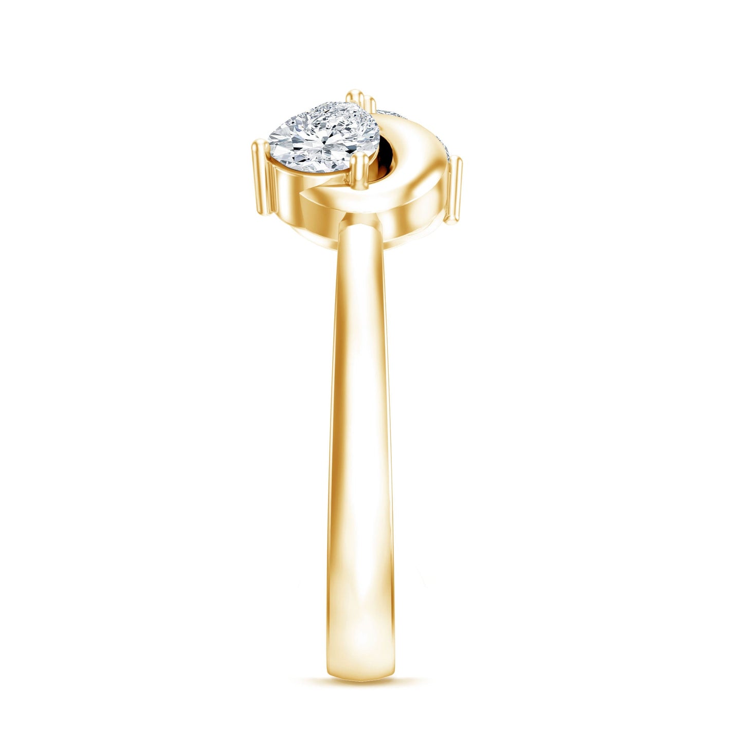 Lab Grown Diamond Toi Et Moi Promise Ring with Infinity Knot