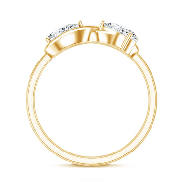 Lab Grown Diamond Toi Et Moi Promise Ring with Infinity Knot